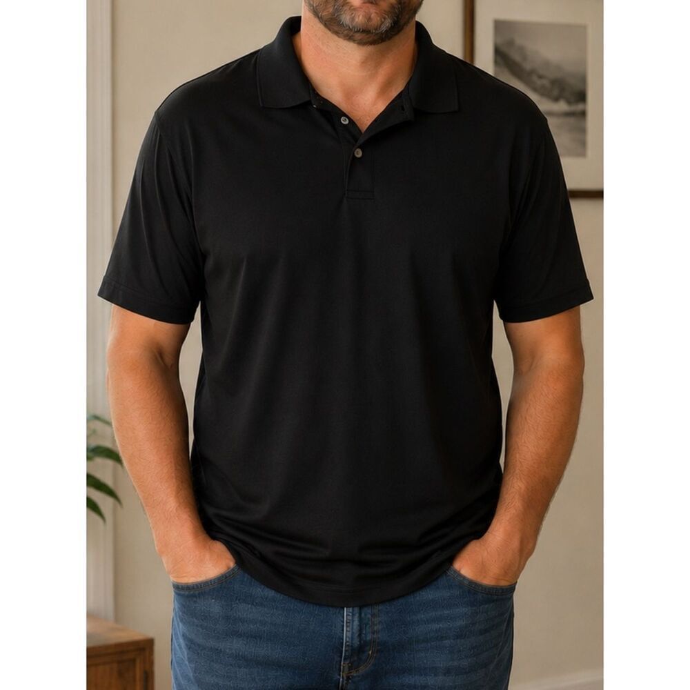 Tommy Armour Dri-Logic Black Polo Golf Shirt XXL Tall